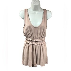 NWT One Clothing Scoop Neckline Tank Top Elastic Waist Tie Back Short Romper S